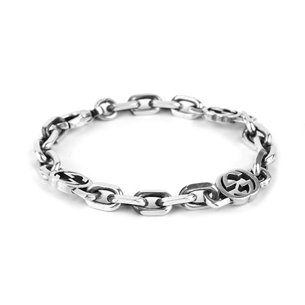Gucci G Silver Interlocking Bracelet - image 6